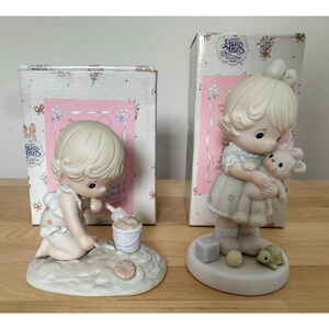 Precious Moments Members Only Figurines Lot of 2 w Boxes 1993 1994